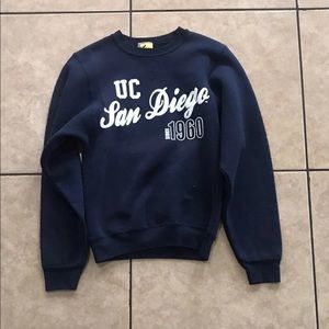 College Navy Blue Crewneck Sweater